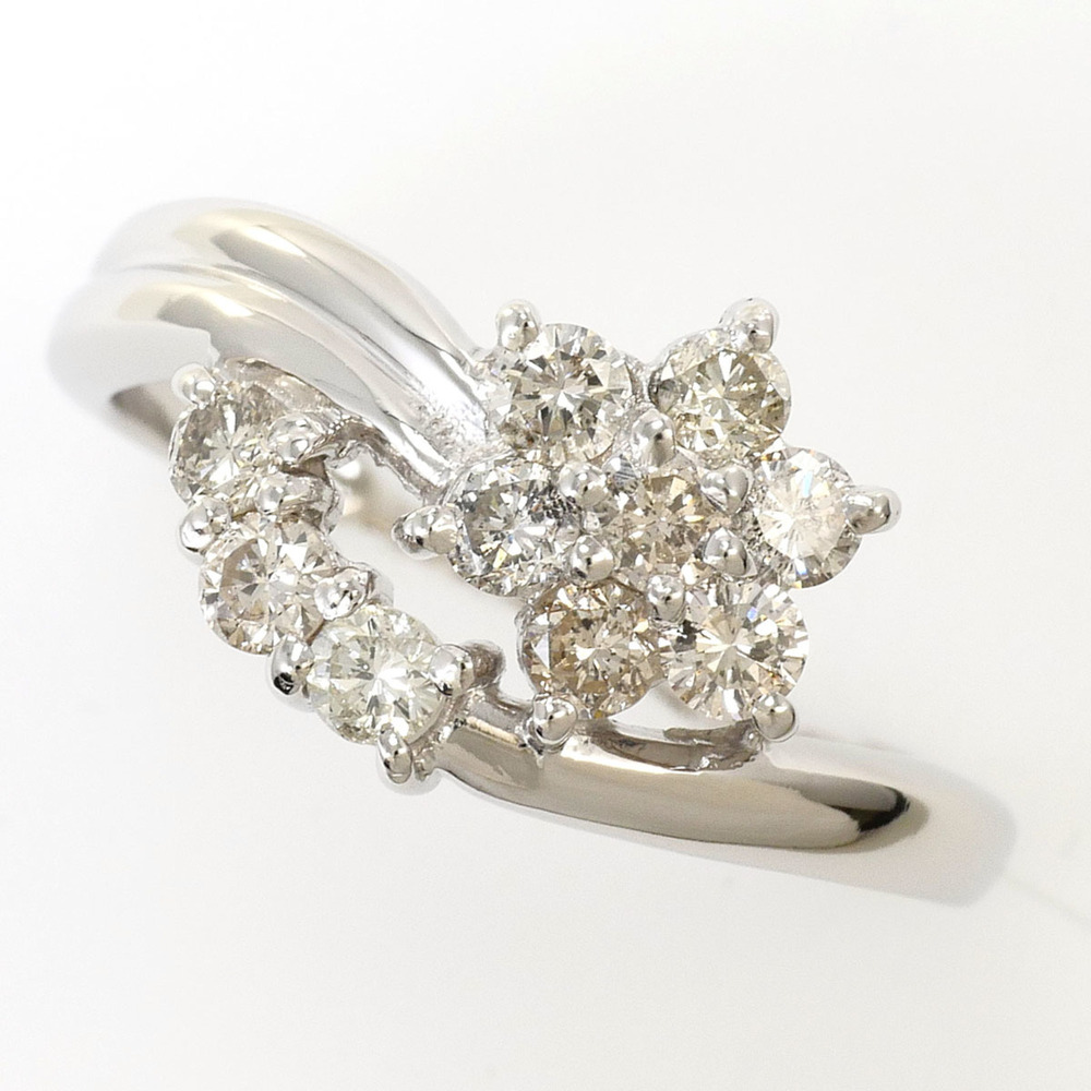 VINTAGE Silver Diamond Ring